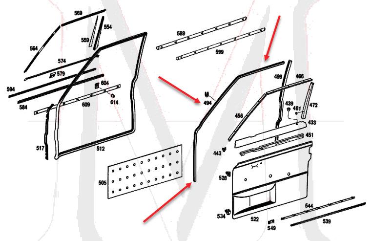 FRONT DOOR WELTING (BLACK)