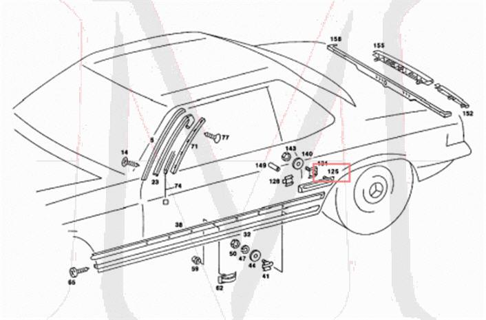 REAR FENDER MOLDING LEFT