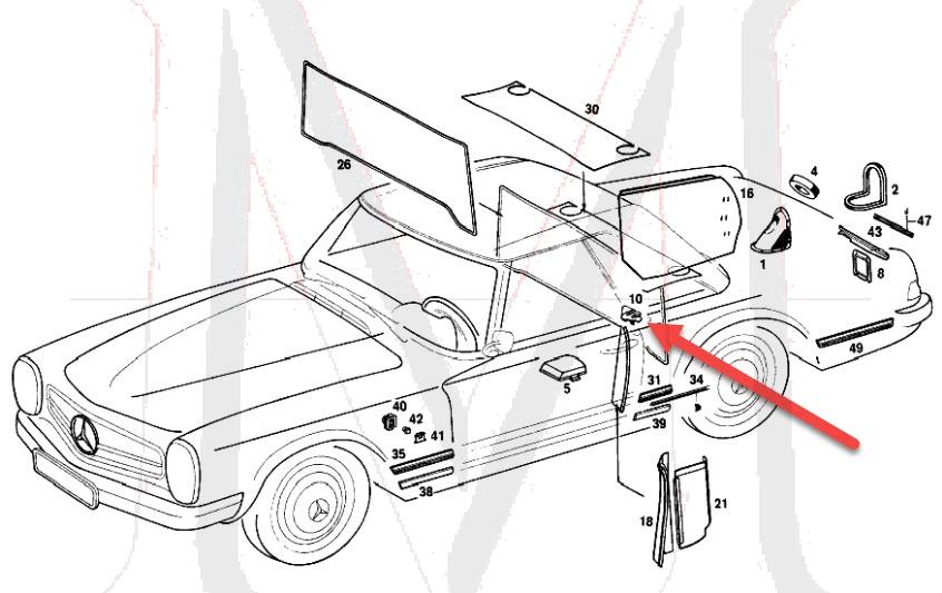 PILLAR CHROME COVER - LEFT SIDE